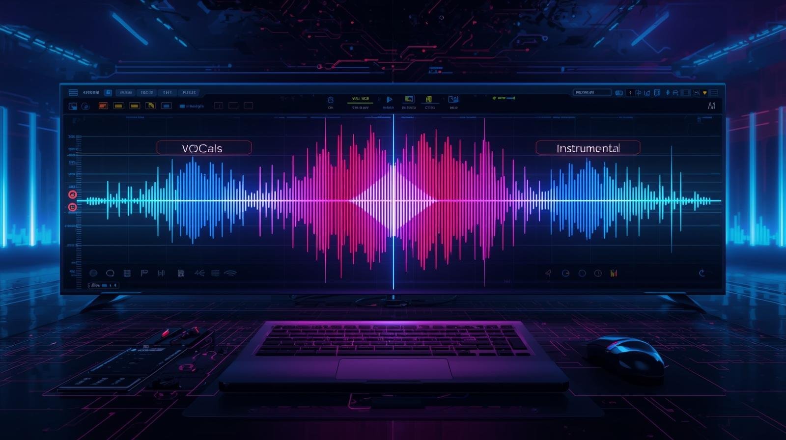 Separate vocals and instrumental online using AI vocal remover tool
